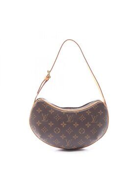 Louis Vuitton Shoulder Bag Pochette Croissant Canvas Leather